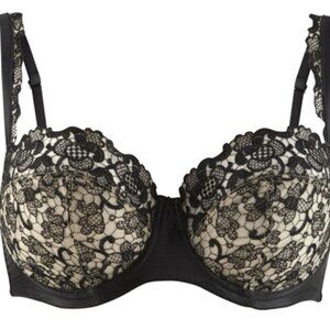 Masquerade Persia Balconnet Bra 34H Black NWOT